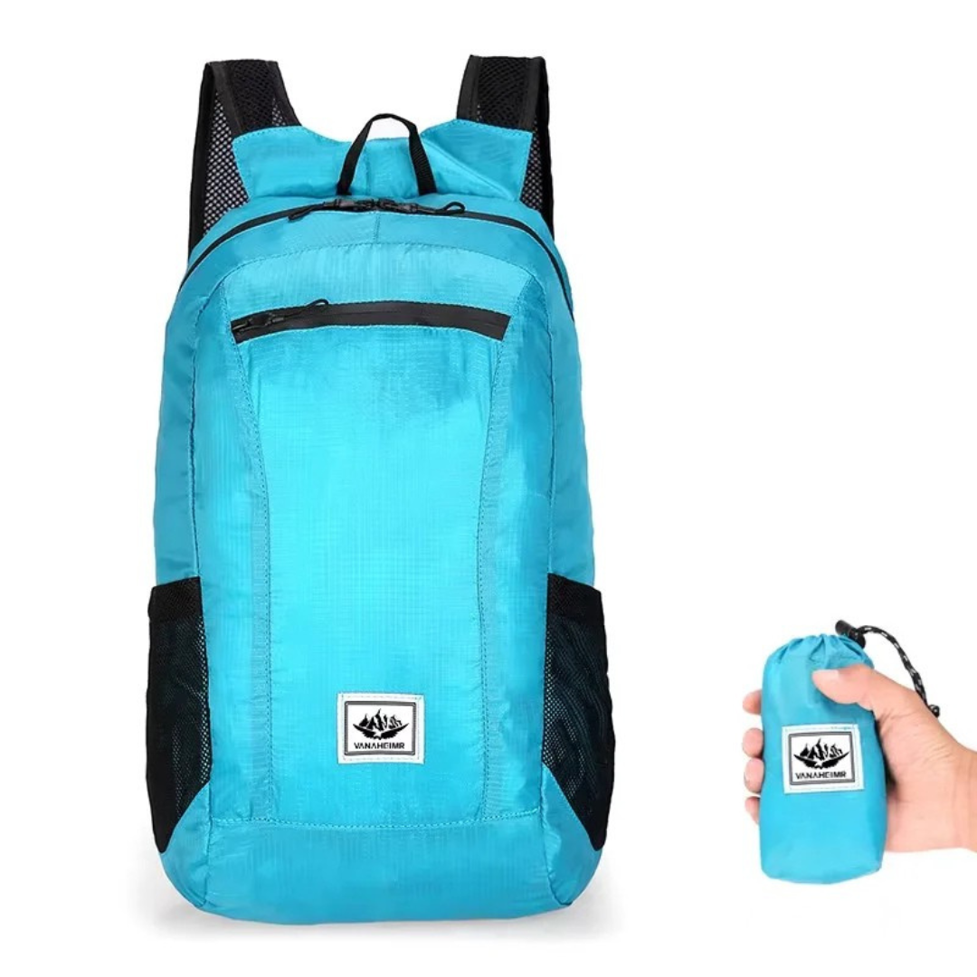 Lightweight ripstop 20L foldable outdoor backpack, perfect for travel and hiking adventures.
