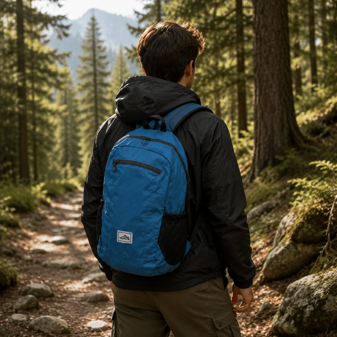 Essential compact adventure daypack, lightweight 20L foldable backpack for all outdoor trips.