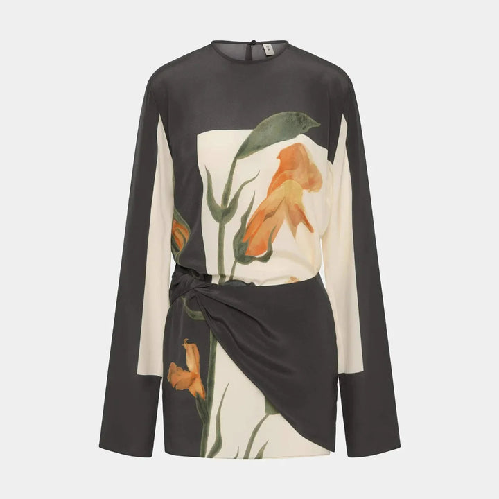Day to night floral cocktail dress, short and chic for women's fashion.