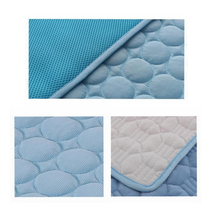 Washable cooling pad for dogs & cats. Instant heat relief, a versatile pet mat for summer & travel comfort.