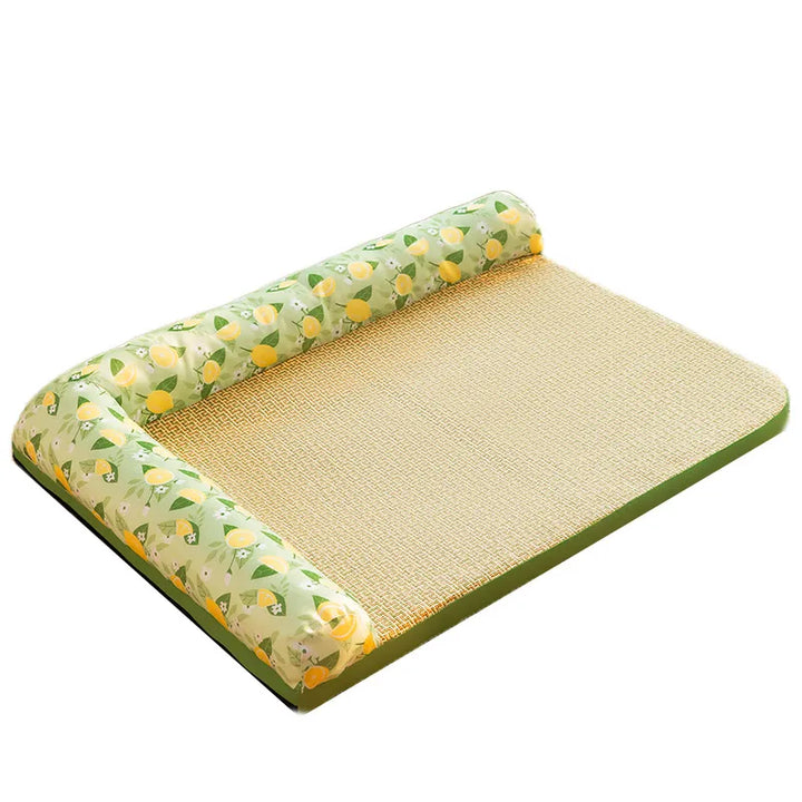 Feline cooling mat with raised edge for ultimate comfort. Perfect summer pet bed for cats.