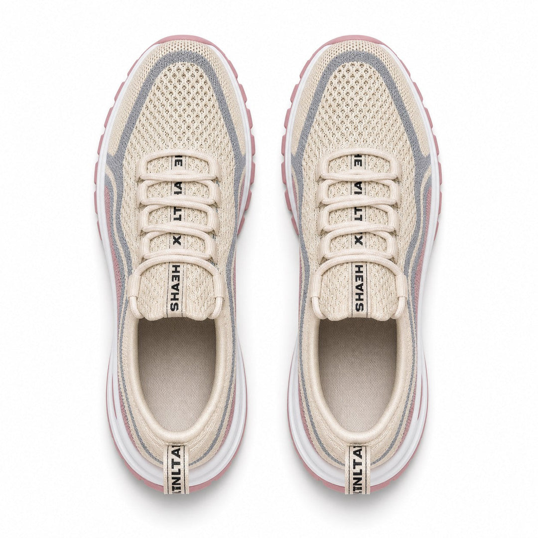 Plush cushioning in women's walking shoes, providing ultimate all-day comfort and foot support.