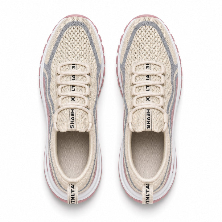 Plush cushioning in women's walking shoes, providing ultimate all-day comfort and foot support.