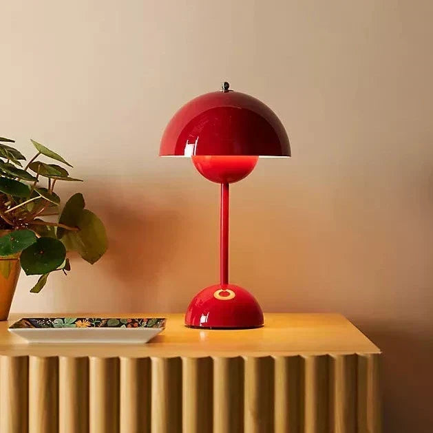 Versatile portable LED retro table lamp for cordless accent lighting and stylish home decoration.