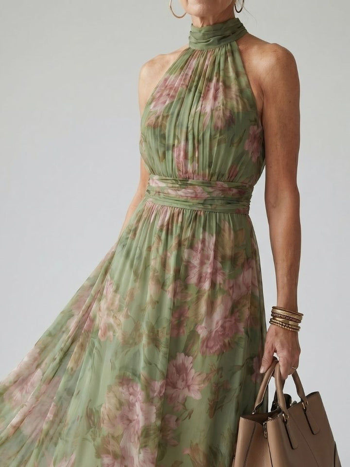 Cordova | Women's Floral Halter Neck Midi Dress - Floral - Image 2