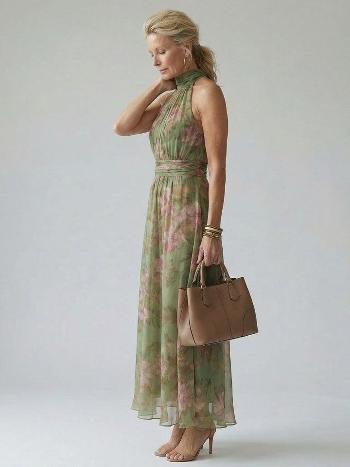 Cordova | Women's Floral Halter Neck Midi Dress - Floral - Image 3
