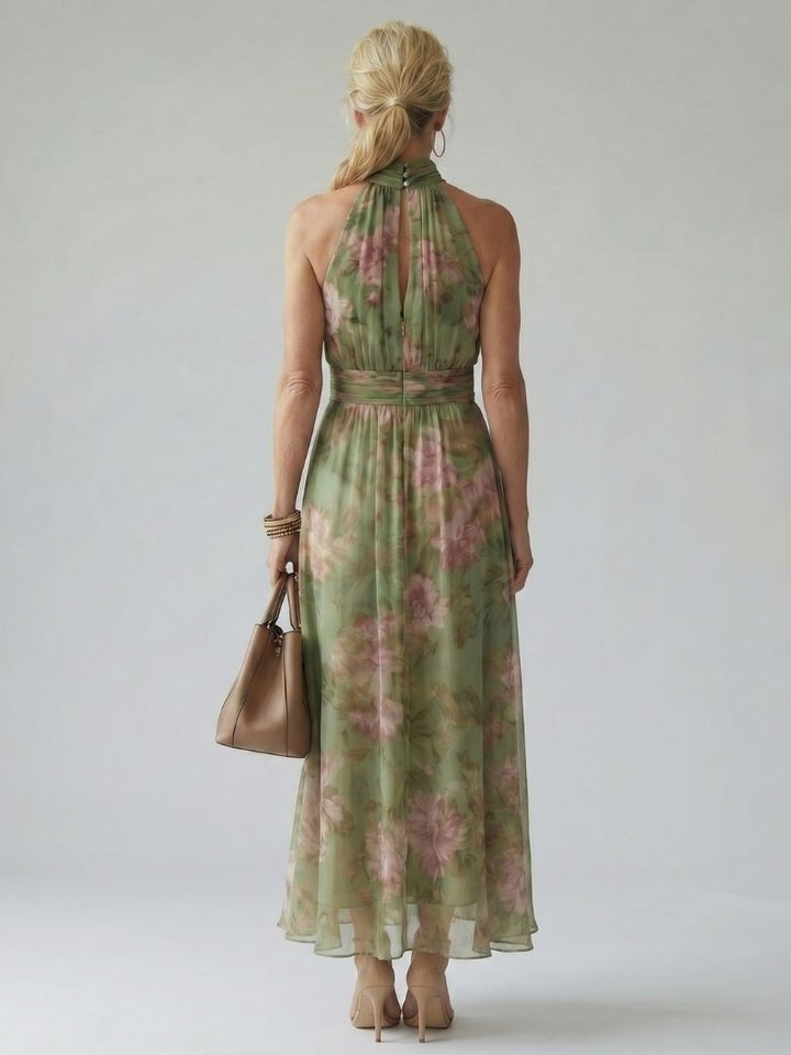 Cordova | Women's Floral Halter Neck Midi Dress - Floral - Image 4