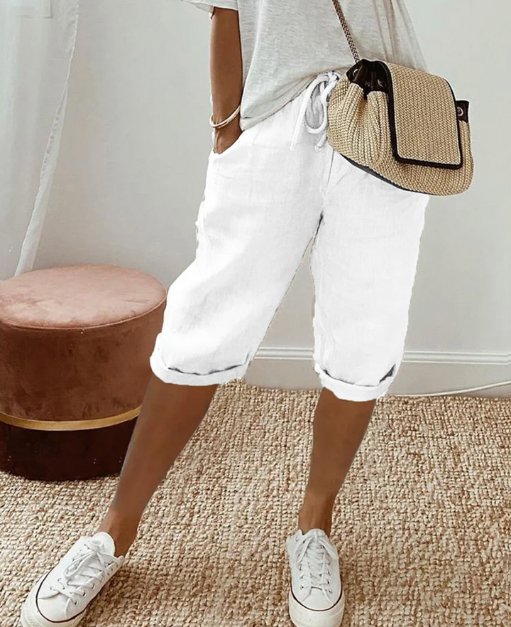 Ladies BreezeFlow cotton casual shorts, perfect for comfortable warm weather apparel & versatile summer outfits.