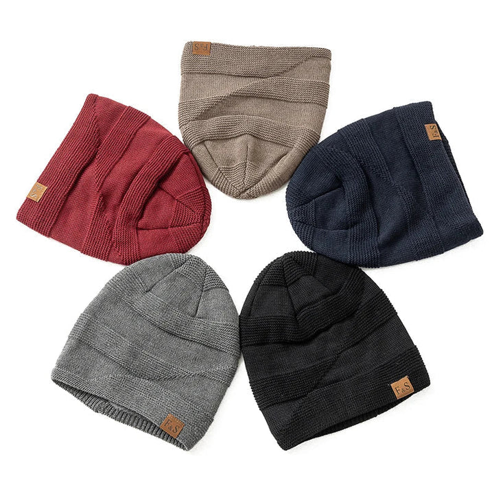 Versatile fleece-lined winter beanie available in multiple colors.