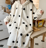 White Black Polka dots