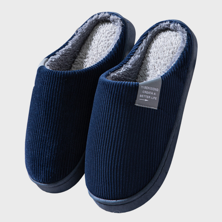 Soft & warm women's slip-on winter slippers, designed for cozy indoor comfort and anti-slip home wear.