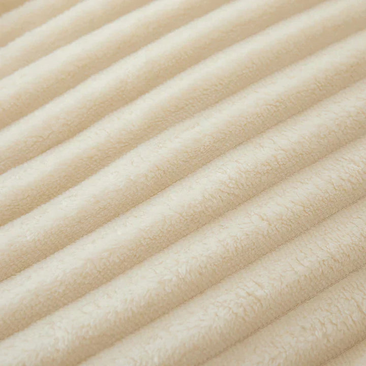CozyStripe: your go-to wide striped flannel fleece blanket for cozy living.