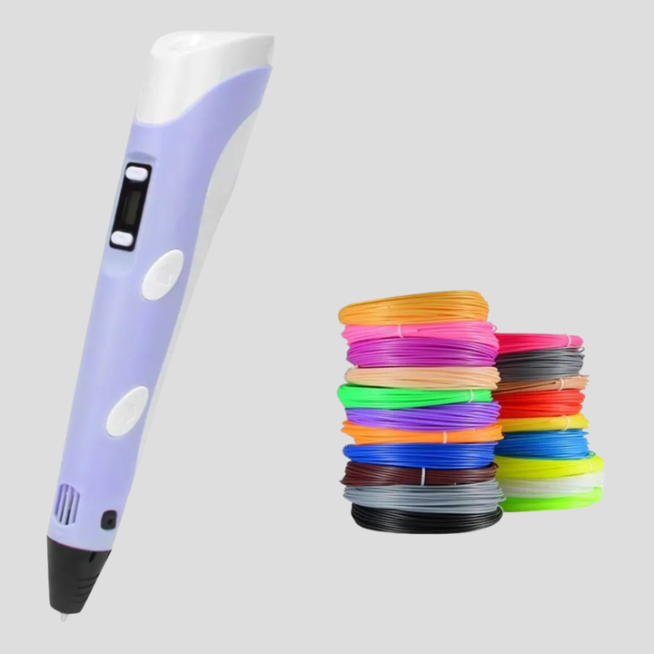 User holding the USB-powered 3D drawing pen, demonstrating its ergonomic grip for crafting.