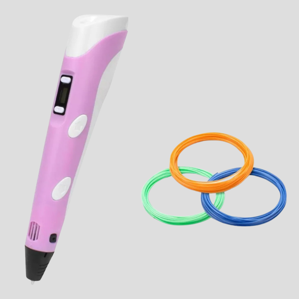 The Creative 3D drawing pen in action, extruding colorful filament for artistic projects.