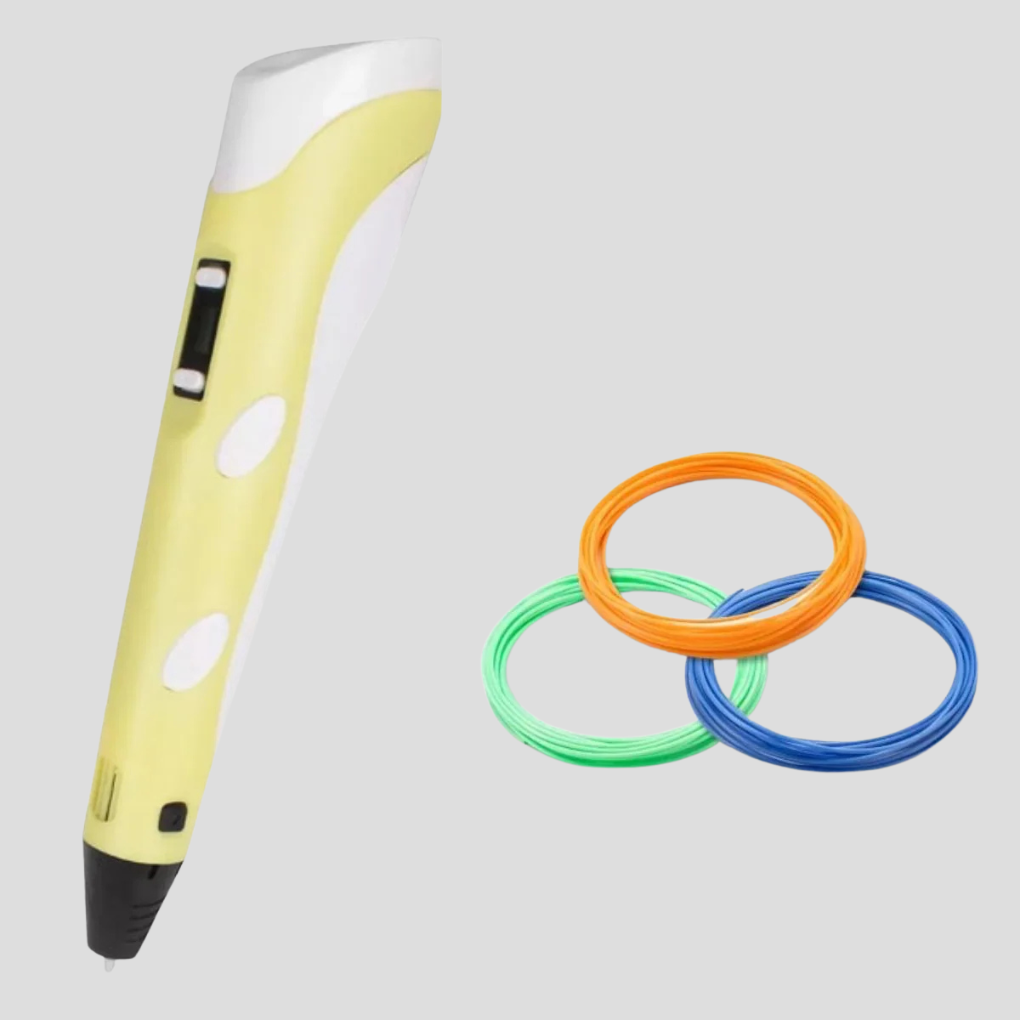 Creative 3D drawing pen package, showing the USB powered gadget and its accessories.