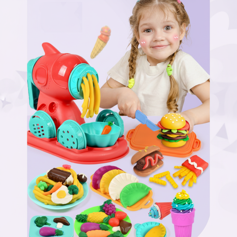 Sensory play modeling clay art set, stress relief craft for all ages, vibrant DIY art supplies, creative fun.