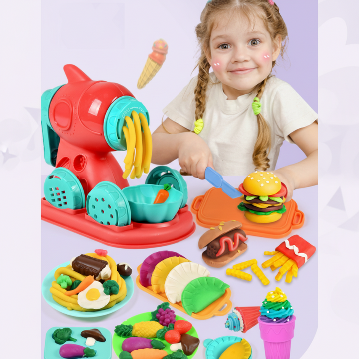 Sensory play modeling clay art set, stress relief craft for all ages, vibrant DIY art supplies, creative fun.