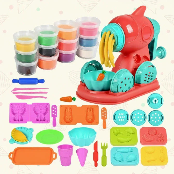 Clay art play set with soft modeling clay, unisex craft kit for creative expression, sensory and DIY art fun.