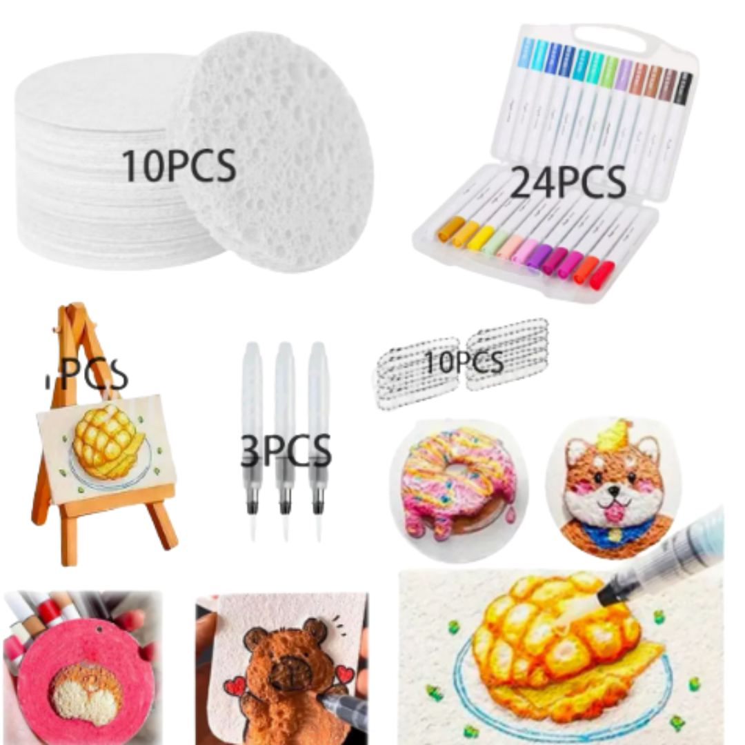 Close-up of Realistic Texture Art Pens, acrylic markers for adding realistic effects to models & dioramas.