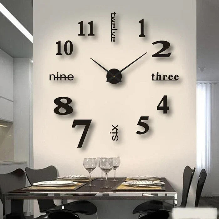 Unisex modern DIY wall clock, versatile art decor for bedrooms, living rooms, and office spaces.
