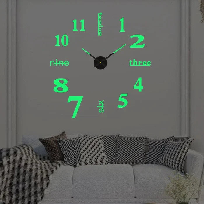 Create your own oversized DIY wall clock, a custom, modern art decor statement for unique home spaces.