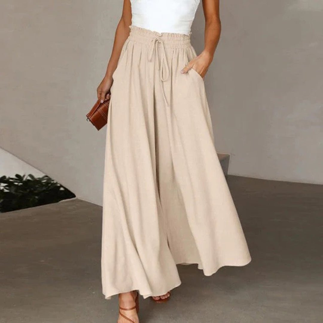 Cressida Women's Two-Piece Set Navy Crop Top Wide Leg Pants Image 7