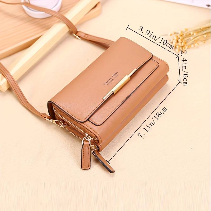 Everyday chic: women's multi-pocket PU leather crossbody, perfect for essentials.