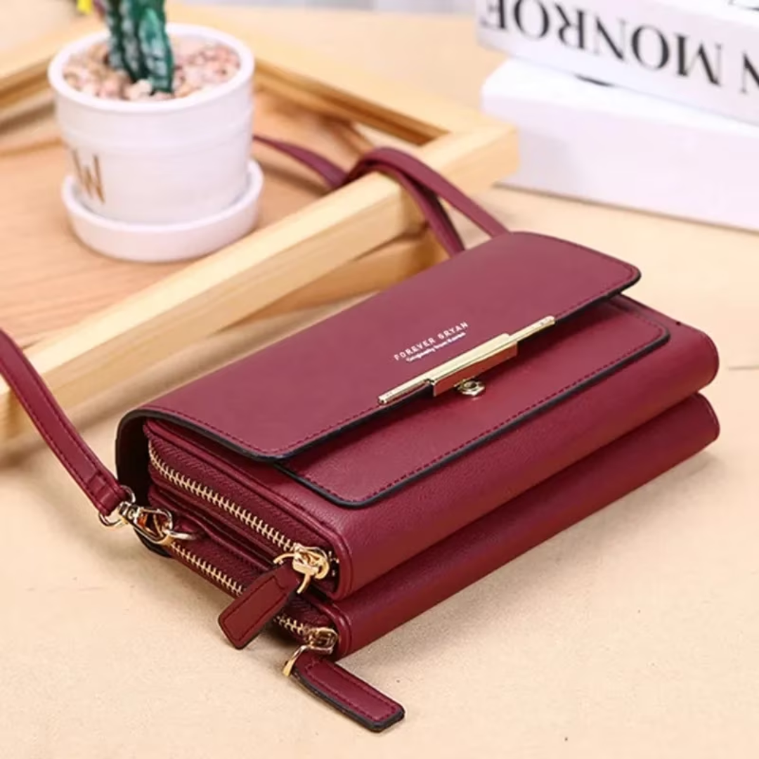 Highly organized multi-pocket PU leather women's bag, a versatile accessory.