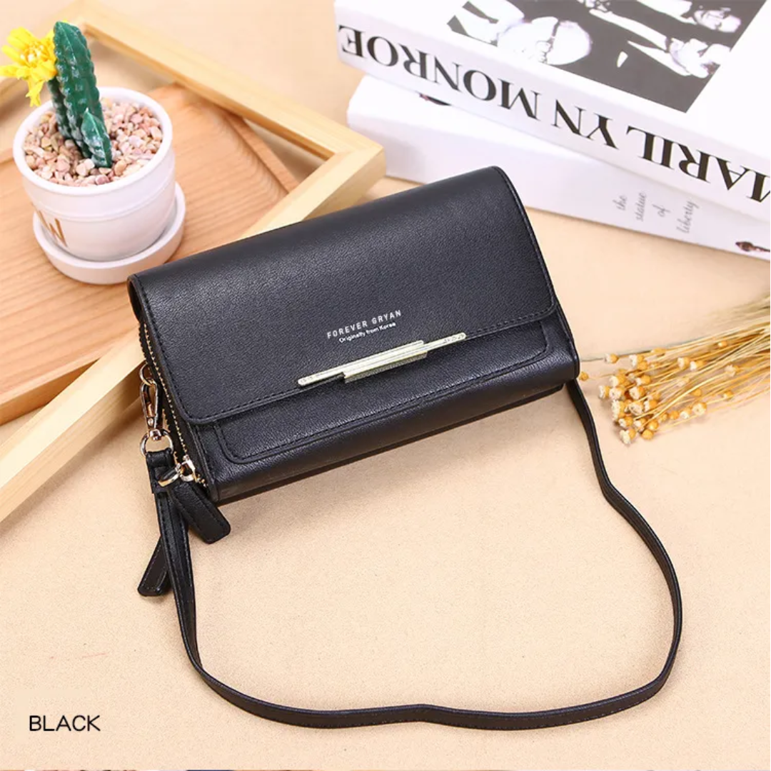 Women's PU leather wallet bag, multi-pocket for secure daily essentials.