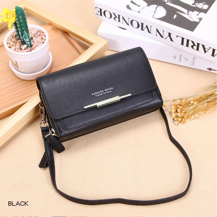Women's PU leather wallet bag, multi-pocket for secure daily essentials.
