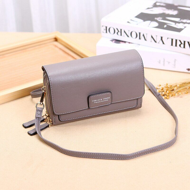 Modern women's PU leather wallet bag, versatile with many pockets.