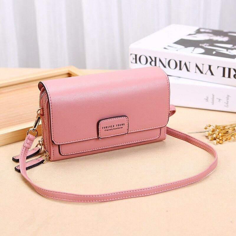 Durable PU leather women's multi-pocket crossbody bag, a fashion accessory.