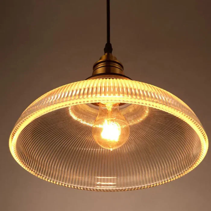 Modern home decor featuring a CrystalLoom transparent glass pendant light.