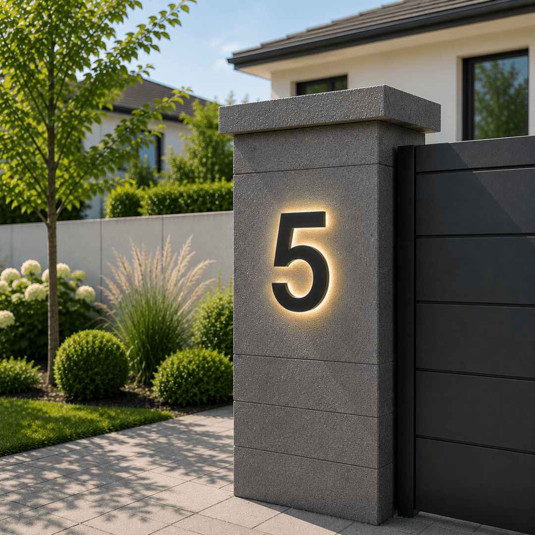 Enhance curb appeal with bright LED house numbers, ensuring easy home identification & modern exterior decor.