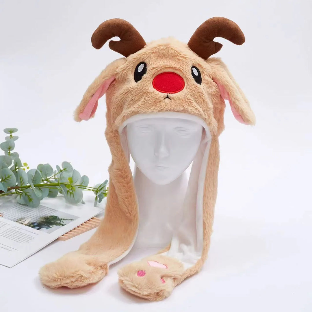 Dog character moving ears hat, a funny novelty gift & party item.