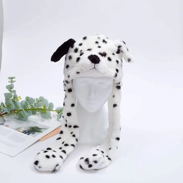 Festive bear moving ears hat, a cozy and interactive novelty gift.