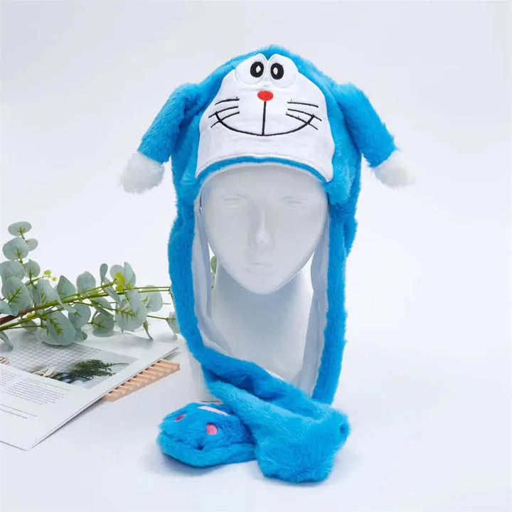 Bear moving ears hat, cozy interactive headwear for fun cosplay.