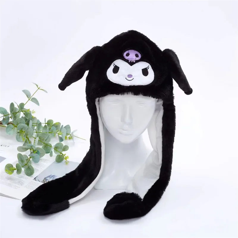 Festive cartoon moving ears hat, interactive headwear for cheerful moments.