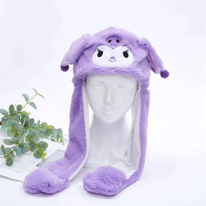 Unisex interactive moving ears hat, a fun and cute character headwear.