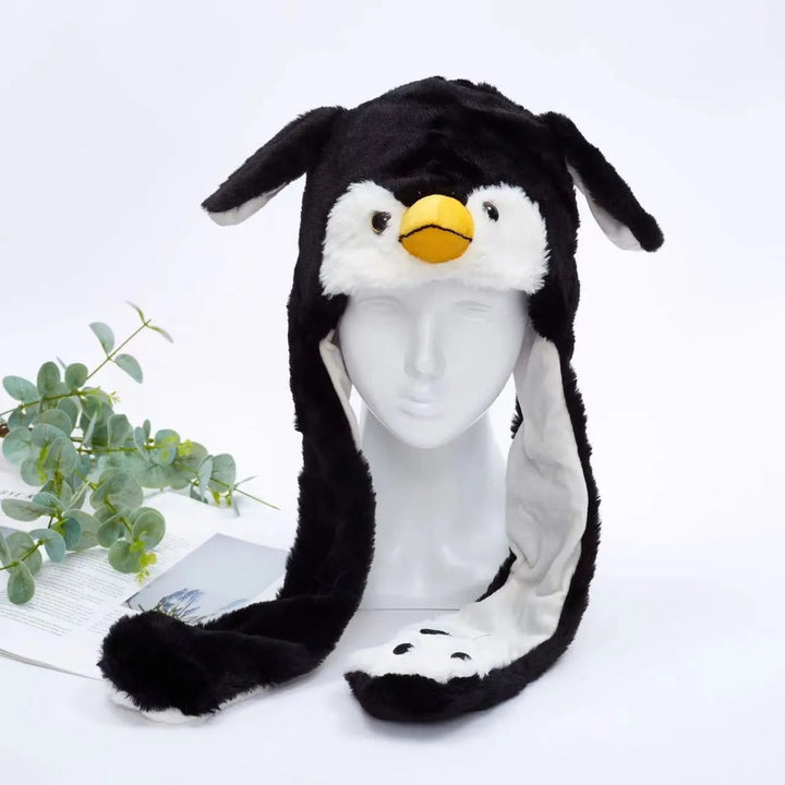 Delightful dog moving ears hat, a playful interactive novelty gift.