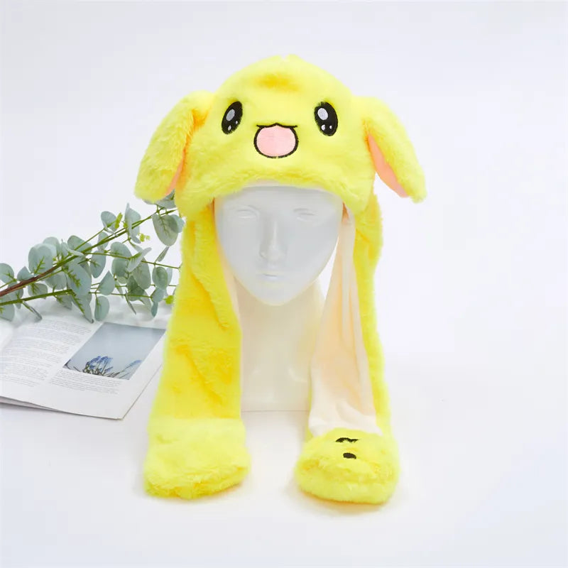 Unisex character moving ears hat, a cute and playful party accessory.