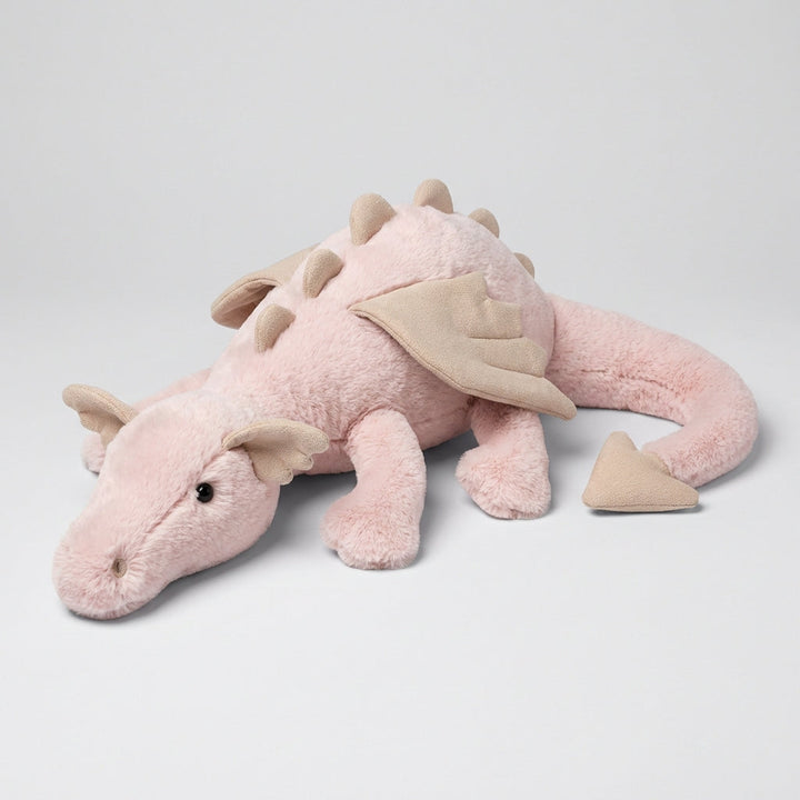 Soft, cuddly green dragon plush toy for children, a lovable stuffed animal companion for comfort and adventure.