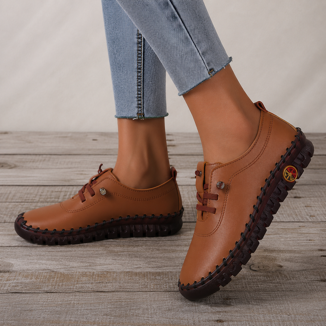 Women's supportive orthopedic walking shoes, lightweight for everyday comfort, adjustable & slip-resistant.