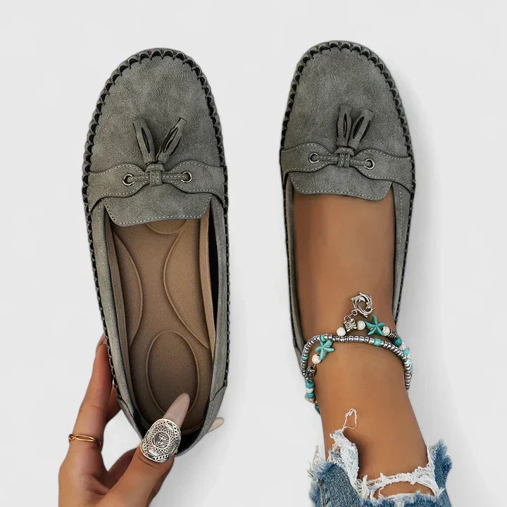 Women's Suede Bow Loafers