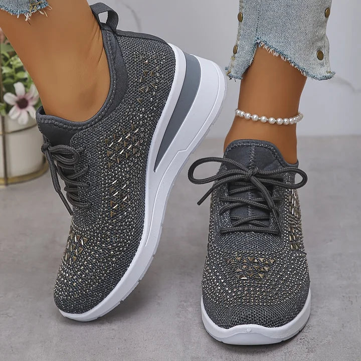 Vintage-inspired ladies' orthopedic walking shoes, cushioned for ergonomic comfort and foot support.