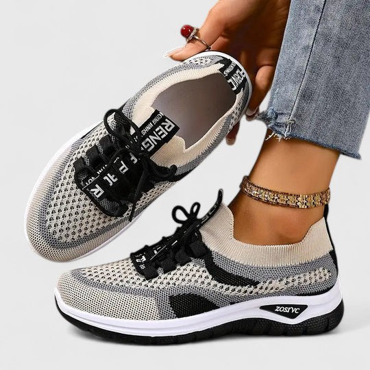 Pink lightweight women's casual sneakers, offering superb comfort & supportive cushioning for daily wear.