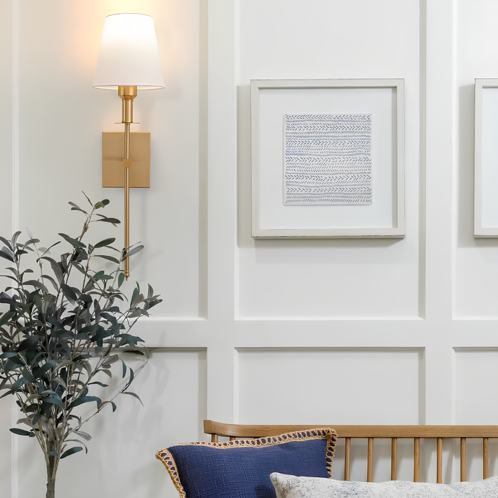 Sleek wall-mounted LED light, rechargeable and remote-controlled, perfect for accent lighting.