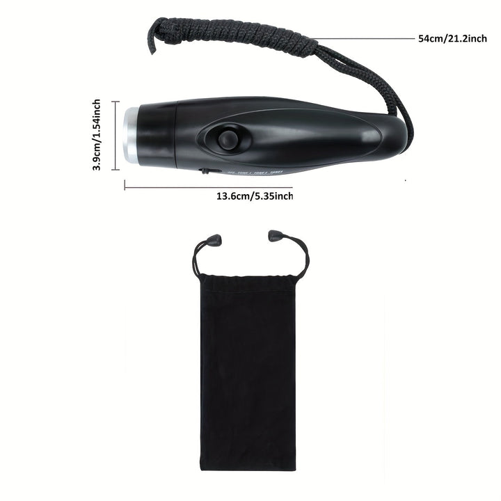 Versatile electronic coach whistle, ideal signal device for referees, featuring 3 distinct sound modes & lanyard.