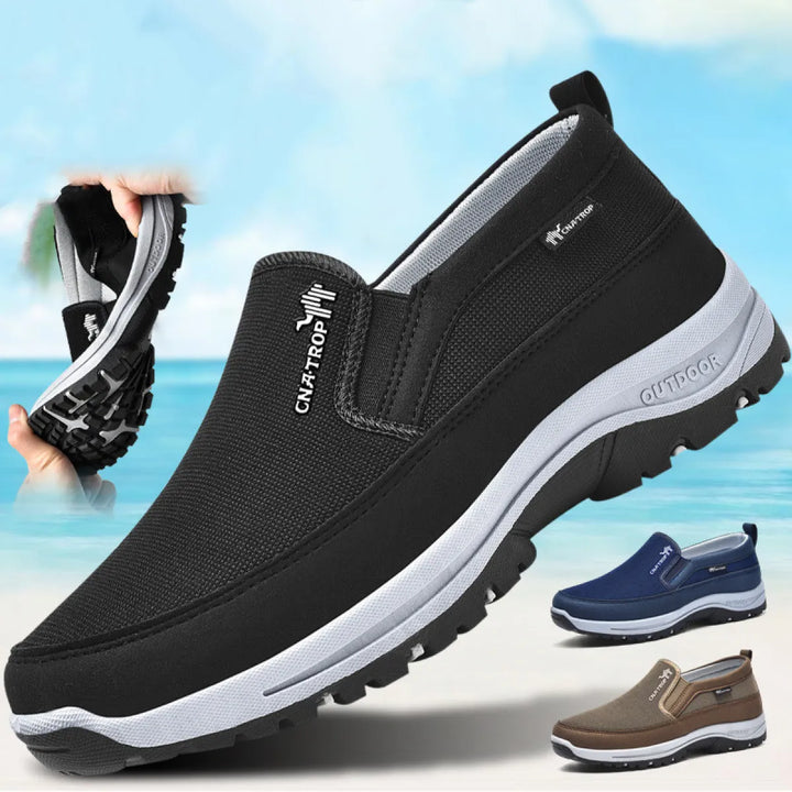 Men's breathable comfort walking shoes for everyday wear, featuring lightweight design and non-slip sole.