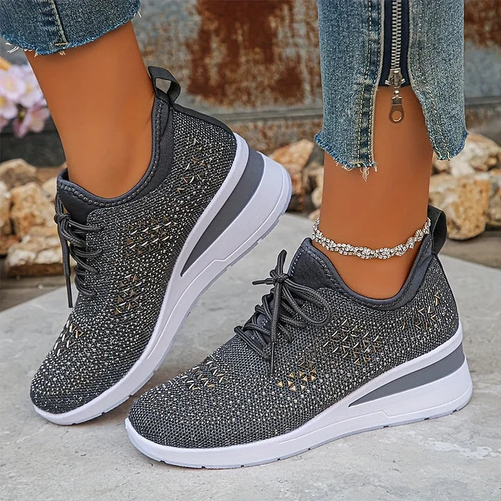 Women's walking shoes with orthopedic cushioning, ergonomic design for comfortable daily wear.